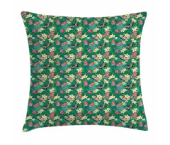 Exotic Butterfly Plumeria Pillow Cover