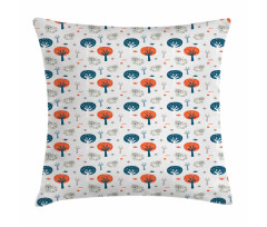 Fall Woodland Racoon Pillow Cover