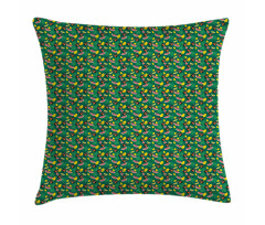 Crested Bird Watermelon Pillow Cover