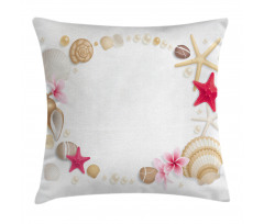 Seashells Flower Star Pillow Cover