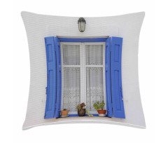 Shutters Flowers Window Pillow Cover