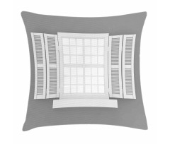 Wooden Window Shutter Pillow Cover