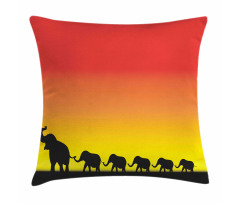 Ombre Sky Mammals Pillow Cover