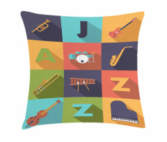 Jazz Equipment Music Pillow Cover