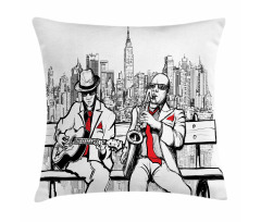 Beats in New York Night Pillow Cover