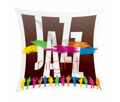 Jazz Performers Retro Pillow Cover