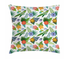 Layout of Colorful Flowers Pillow Cover