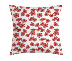Vintage Style Lily Flowers Pillow Cover