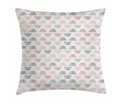 Hatched Trapezoids Art Pillow Cover