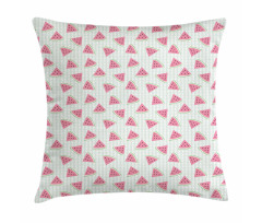 Fruit Slices Checkered Pillow Cover