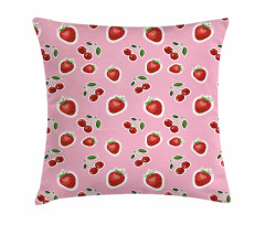 Strawberries and Cherries Pillow Cover