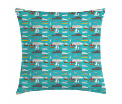 Sea Transportation Items Pillow Cover