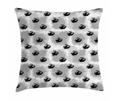 Random Sketchy Brush Blots Pillow Cover