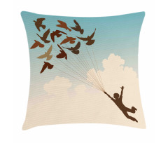 Flying Pigeons Birds Pillow Cover