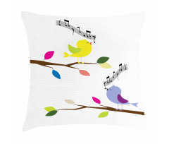 Colorful Mascots Singing Pillow Cover