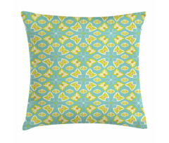 Butterfly Motif Damask Pillow Cover