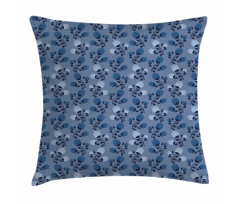 Flowers in Pastel Cold Tones Pillow Cover