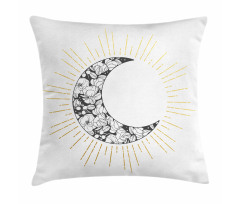 Crescent with Roses Art Pillow Cover