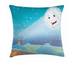 Cartoon Lunar Smiling Pillow Cover