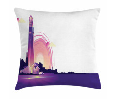 Lighthouse at Sunset Art Pillow Cover