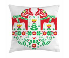 Flora Dala Horse Pillow Cover