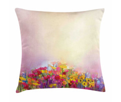 Pastel Ombre Meadow Pillow Cover