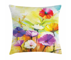 Vivid Gerbera Bloom Spring Pillow Cover