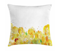 Watercolor Sunflowers Pillow Cover