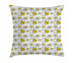 Blooming Narcissus Pillow Cover