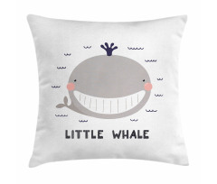 Big Mouth Little Whale Design Pillow Cover