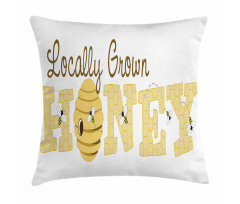 Locally Grown Calligraphy Pillow Cover