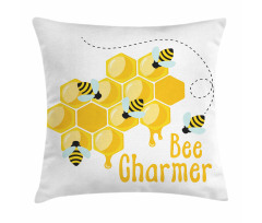 Bee Charmer Lettering Pillow Cover