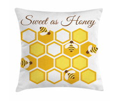 Cursive Wording Beehive Pillow Cover