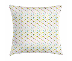 Spring Time Flowers Scene Pillow Cover