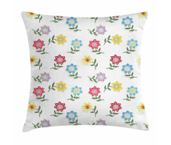 Pointy Petals Leaves Art Pillow Cover