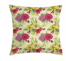 Naive Nature  Flowers Art Pillow Cover