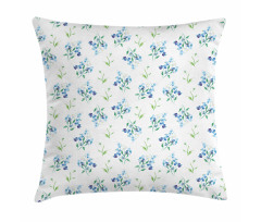 Flowers Forget Me Nots Art Pillow Cover