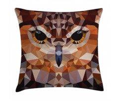 Geometric Mosaic Owl Art Pillow Cover