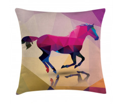 Geometric Horse Animal Pillow Cover