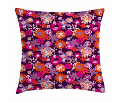 Spring Flowers Retro Style Pillow Cover