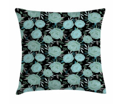 Vintage Style Budding Roses Pillow Cover