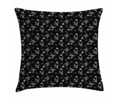 Modern Bouquets on Tiny Dots Pillow Cover