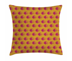 Grunge Perennial Flowers Pillow Cover