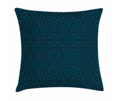 Dark Tones Flowers Lattice Pillow Cover