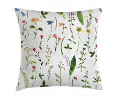 Flowers Weeds Pillow Cover