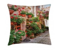 Small Medieval Town Pillow Cover