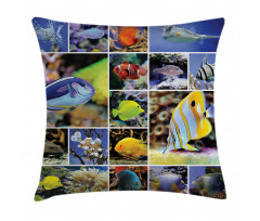 Collage of Underwater Pillow Cover