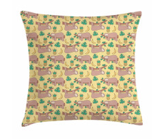 Lazy Animal Tree Banana Pillow Cover