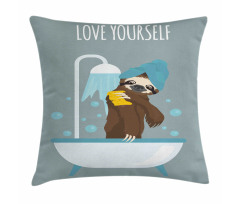 Bathing Lazy Animal Pillow Cover