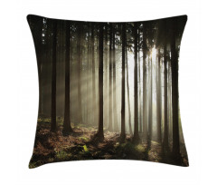 Morning Forest Scenery Pillow Cover
